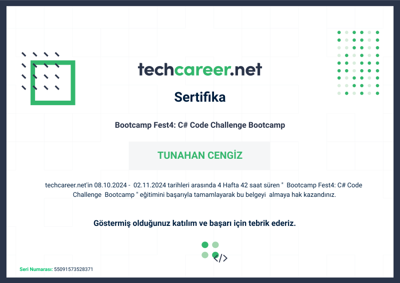 C# Code Challenge Bootcamp